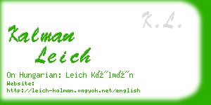 kalman leich business card